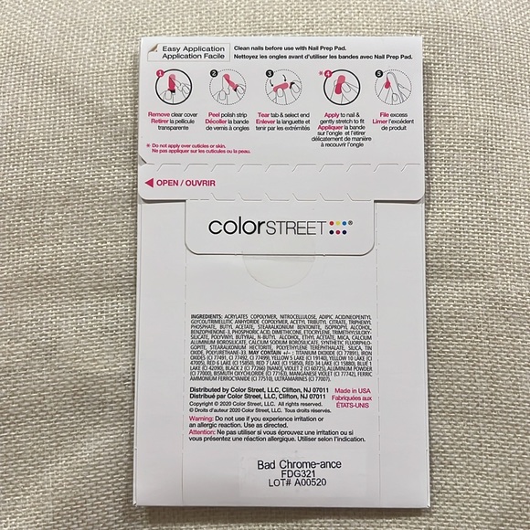 Brand New Color Street- Unopened in Package- Bad Chrome-ance - Picture 3 of 3